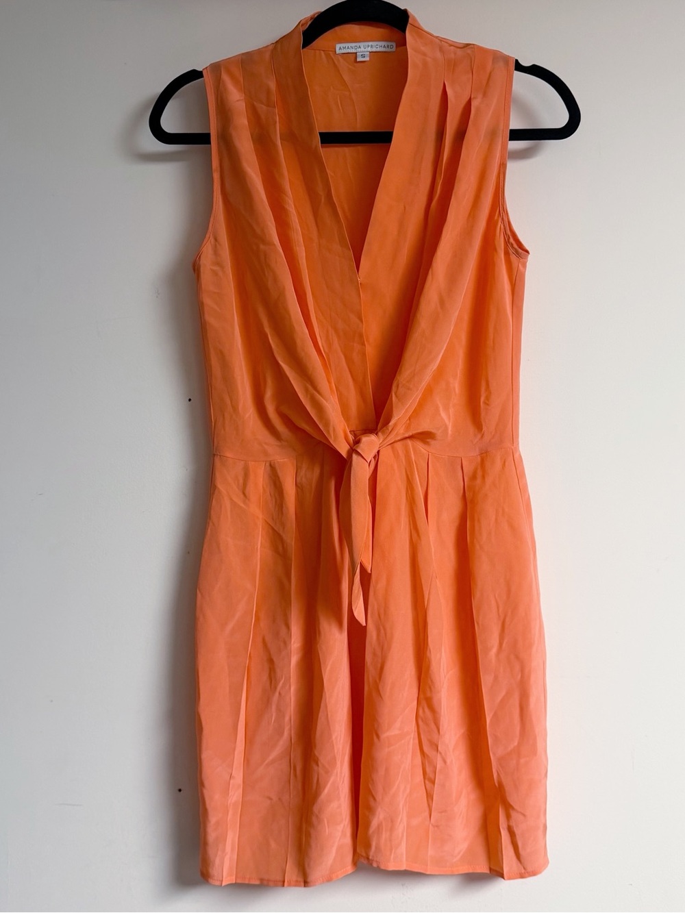 Amanda Uprichard Tie-Front Sleeveless Dress Size Small